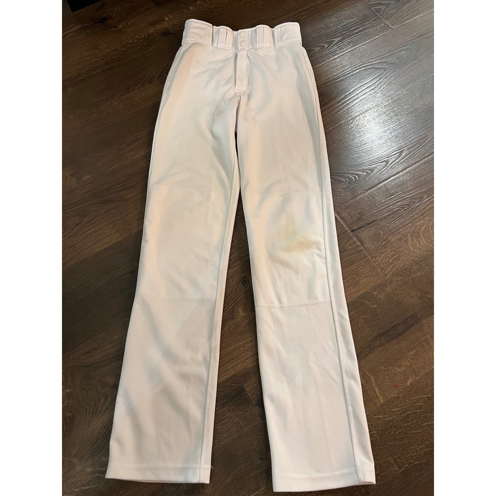 Easton White Baseball Pants Small Straight Leg Athletic Uniform Stained